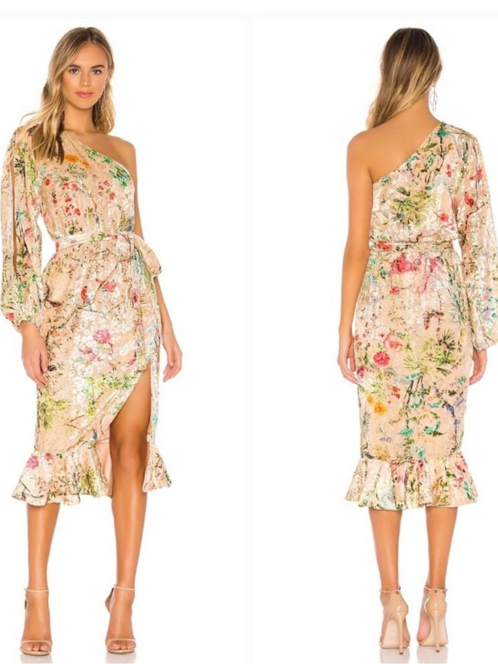 HEMANT AND NANDITA Veena Dress in Nude Small